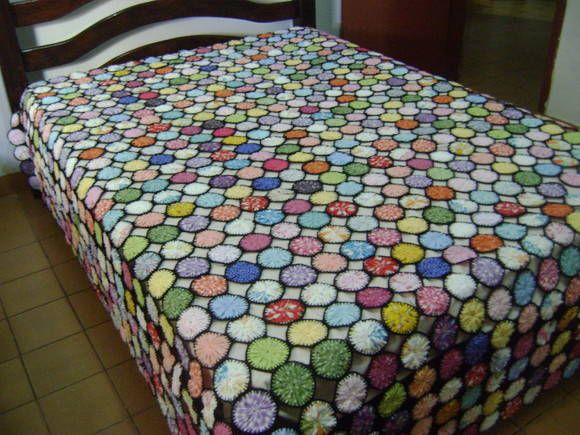 Colcha casal de Croche /fuxico