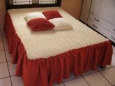 Colcha para cama de casal Fuxico Invertido